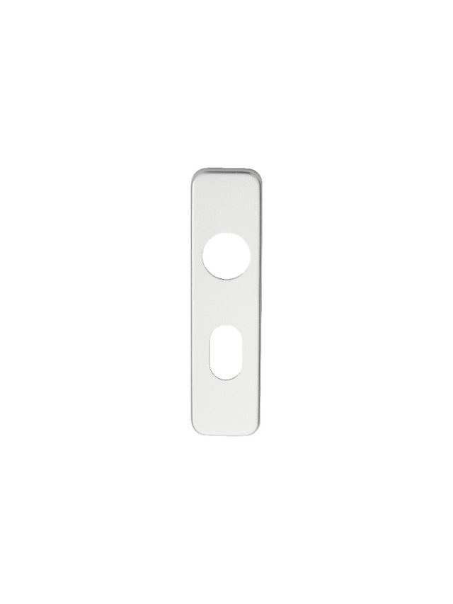 High quality image of Eurospec - Safety Lever Oval Lock Covers - Satin Anodised Aluminium | Sku. plu9001saa | Trade Door Handles.