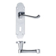 High quality image of the PR0 - Project Range - Project Oxford Lever on Lock Backplate - 168mm x 42mm - Polished Chrome | Sku. pr011cp | available to order from Trade Door Handles.