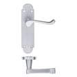High quality image of the PR0 - Project Range - Project Oxford Lever on Latch Backplate - 168mm x 42mm - Satin Chrome | Sku. pr012sc | available to order from Trade Door Handles.