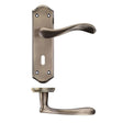 High quality image of the PR0 - Project Range - Project Asti Lever on Lock Backplate - Bronze | Sku. pr061fb | available to order from Trade Door Handles.