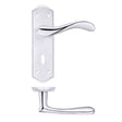 High quality image of the PR0 - Project Range - Project Asti Lever on Lock Backplate - Satin Chrome/Polished Chrome | Sku. pr061sccp | available to order from Trade Door Handles.