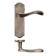 High quality image of the PR0 - Project Range - Project Asti Lever on Latch Backplate - Bronze | Sku. pr062fb | available to order from Trade Door Handles.