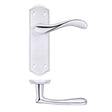 High quality image of the PR0 - Project Range - Project Asti Lever on Latch Backplate - Satin Chrome/Polished Chrome | Sku. pr062sccp | available to order from Trade Door Handles.