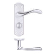 High quality image of the PR0 - Project Range - Project Asti Lever on Bathroom Backplate - Satin Chrome/Polished Chrome | Sku. pr063sccp | available to order from Trade Door Handles.