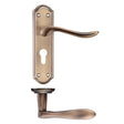 High quality image of the PR0 - Project Range - Project Lincoln Lever on Europrofile Lock Backplate 180x48mm - Bronze | Sku. pr071epfb | available to order from Trade Door Handles.