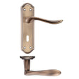 High quality image of the PR0 - Project Range - Project Lincoln Lever on Lock Backplate 180x48mm - Bronze | Sku. pr071fb | available to order from Trade Door Handles.