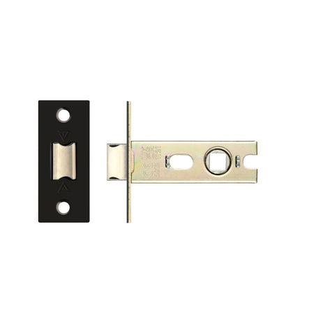 High quality image of the PR0 - Project Range - Project Tubular Latch 64mm - UKCA/CE, Square Forend - Powder Coated Black | Sku. prtl64fd-s-pcb | available to order from Trade Door Handles.