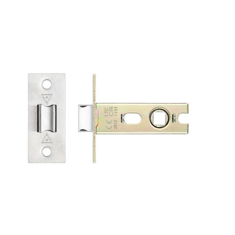 High quality image of the PR0 - Project Range - Project Tubular Latch 64mm - UKCA/CE, Square Forend - Stain Stainless Steel | Sku. prtl64fd-s-sss | available to order from Trade Door Handles.