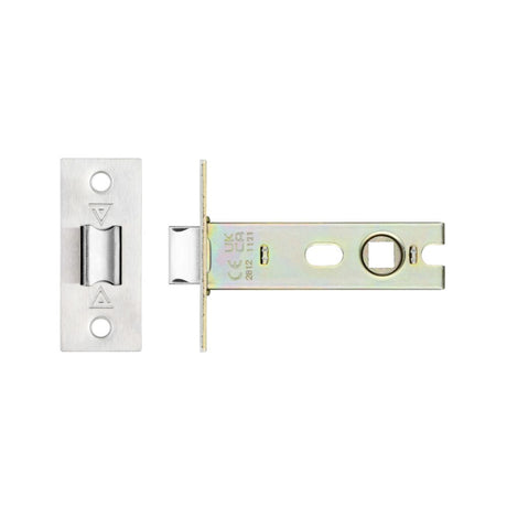 High quality image of the PR0 - Project Range - Project Tubular Latch 76mm - UKCA/CE, Square Forend - Stain Stainless Steel | Sku. prtl76fd-s-sss | available to order from Trade Door Handles.