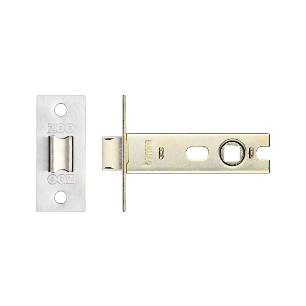High quality image of the PR0 - Project Range - Project Tubular Latch 76mm - Bolt Through - Stain Stainless Steel | Sku. prtl76ss | available to order from Trade Door Handles.