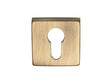 High quality image of Manital - Square Euro Profile Escutcheon - Antique Brass | Sku. qe001ab | Trade Door Handles.