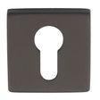 High quality image of Manital - Square Euro Profile Escutcheon - Anthracite | Sku. qe001ant | Trade Door Handles.