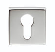 High quality image of Manital - Square Euro Profile Escutcheon - Polished Chrome | Sku. qe001cp | Trade Door Handles.