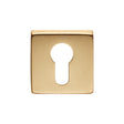 High quality image of Manital - Square Euro Profile Escutcheon - Satin Brass | Sku. qe001sb | Trade Door Handles.