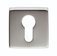 High quality image of Manital - Square Euro Profile Escutcheon - Satin Chrome | Sku. qe001sc | Trade Door Handles.