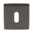 High quality image of Manital - Square Standard Key Escutcheon - Anthracite | Sku. qe003ant | Trade Door Handles.