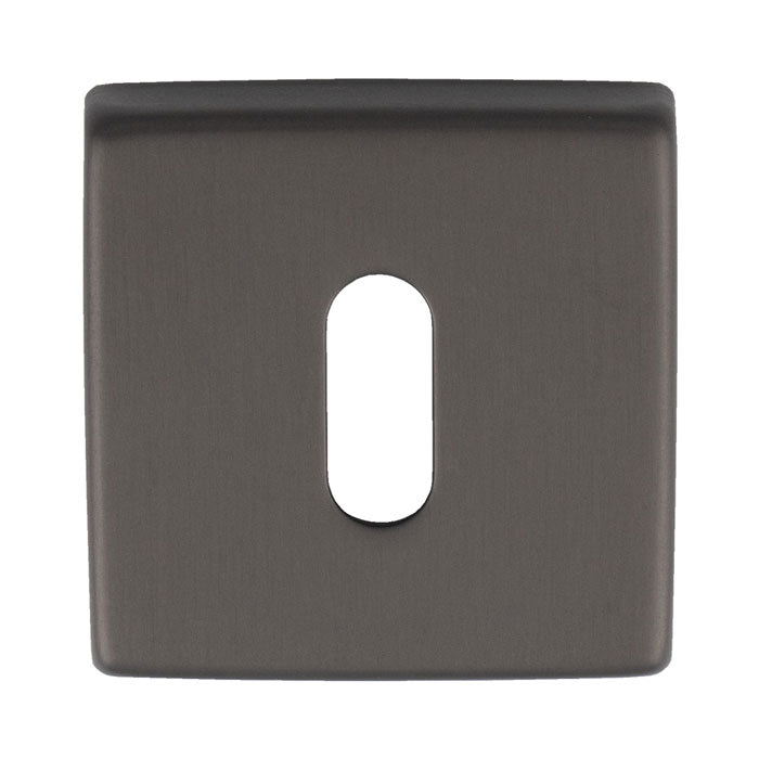 High quality image of Manital - Square Standard Key Escutcheon - Anthracite | Sku. qe003ant | Trade Door Handles.