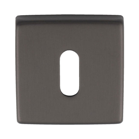 High quality image of Manital - Square Standard Key Escutcheon - Anthracite | Sku. qe003ant | Trade Door Handles.