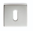 High quality image of Manital - Square Standard Key Escutcheon - Polished Chrome | Sku. qe003cp | Trade Door Handles.