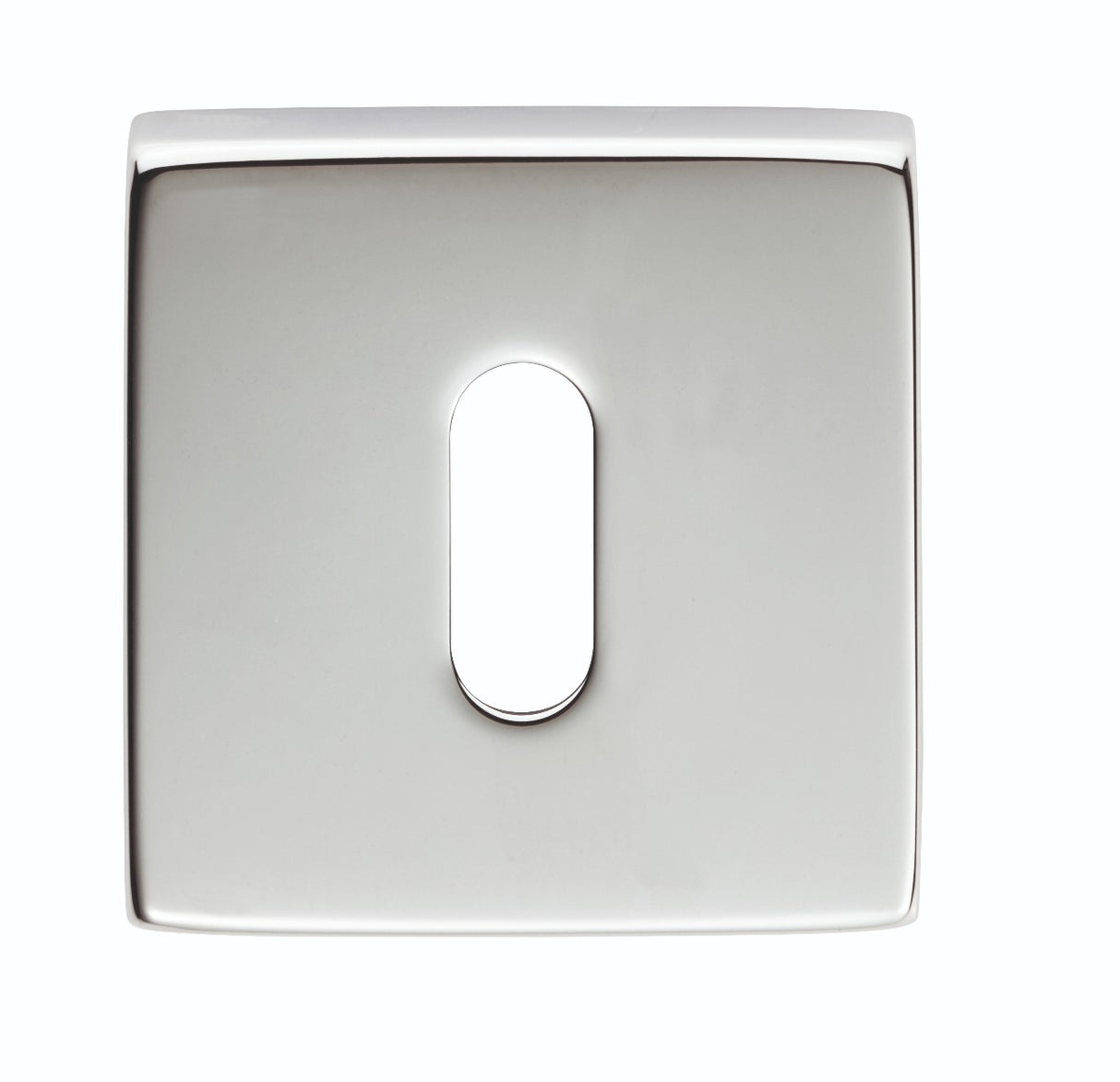 High quality image of Manital - Square Standard Key Escutcheon - Polished Chrome | Sku. qe003cp | Trade Door Handles.