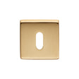 High quality image of Manital - Square Standard Key Escutcheon - Satin Brass | Sku. qe003sb | Trade Door Handles.