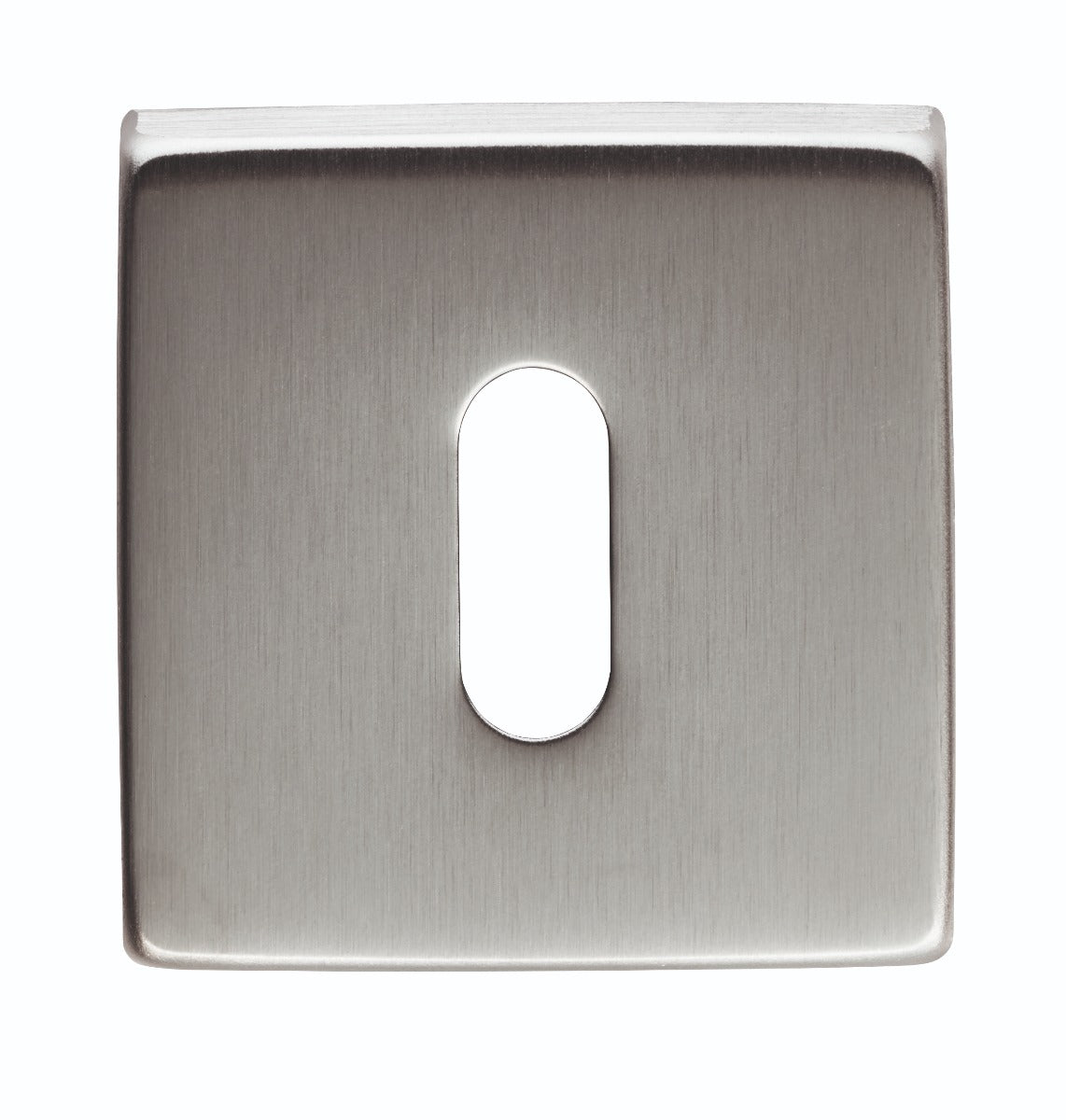 High quality image of Manital - Square Standard Key Escutcheon - Satin Chrome | Sku. qe003sc | Trade Door Handles.