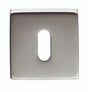 High quality image of Manital - Square Standard Key Escutcheon - Satin Chrome | Sku. qe003sc | Trade Door Handles.