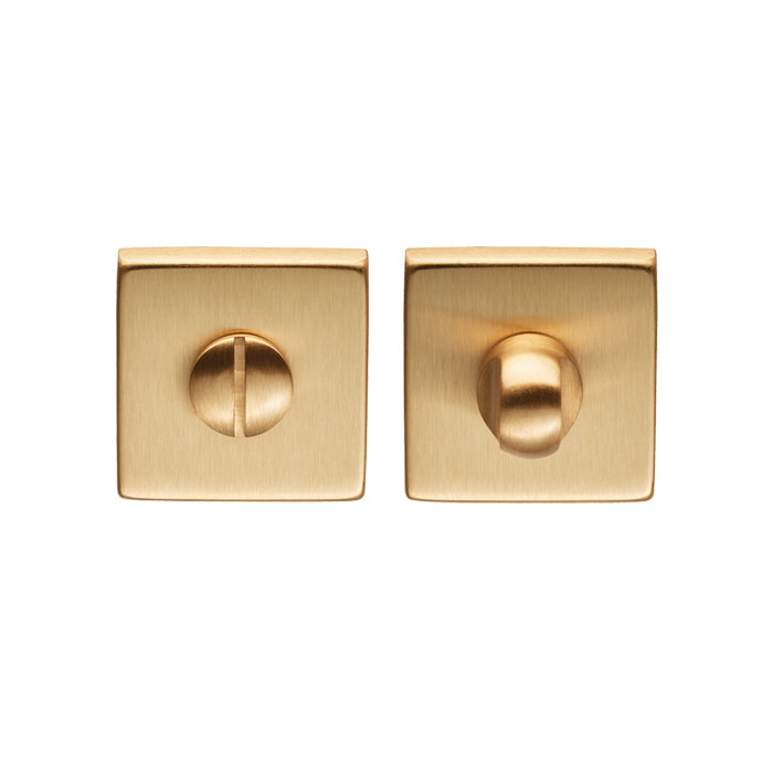 High quality image of Manital - Square Standard Turn And Release - Satin Brass | Sku. qt004sb | Trade Door Handles.