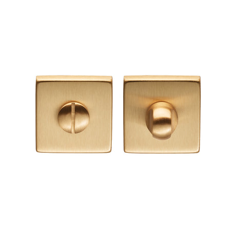 High quality image of Manital - Square Standard Turn And Release - Satin Brass | Sku. qt004sb | Trade Door Handles.