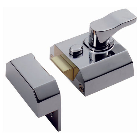 High quality image of Eurospec - Contract Rim Cylinder Nightlatch 40mm - Polished Chrome | Sku. rcn8240pc | Trade Door Handles.