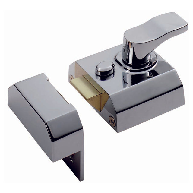 High quality image of Eurospec - Contract Rim Cylinder Nightlatch 40mm - Polished Chrome | Sku. rcn8240pc | Trade Door Handles.