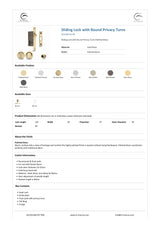 High quality image of M.Marcus - SLD Lock C/W RD Privacy Turns 40mm Matt Bronze | Sku. rd2308-40-mb | Trade Door Handles, Kendal.