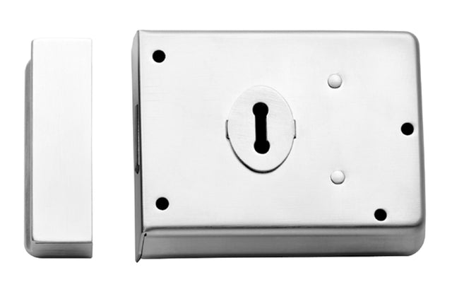 High quality image of Eurospec - Traditional Rim Deadlock - Polished Chrome | Sku. rde8043pc | Trade Door Handles.