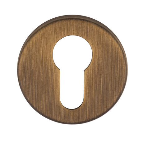 High quality image of Manital - Euro Profile Escutcheon-Antique Brass | Sku.RE001AB | Trade Door Handles.