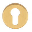 High quality image of Manital - Euro Profile Escutcheon-Satin Brass | Sku.RE001SB | Trade Door Handles.