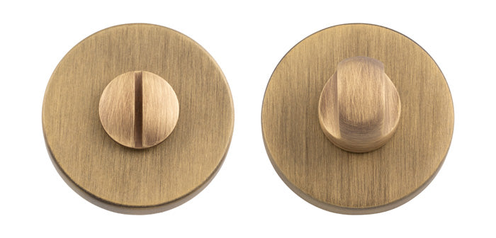 High quality image of Manital - Turn and Release on Concealed Fix Round Rose - Antique Brass | Sku.RE004AB | Trade Door Handles.
