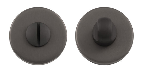 High quality image of Manital - Turn and Release on Concealed Fix Round Rose-Anthracite | Sku.RE004ANT | Trade Door Handles.