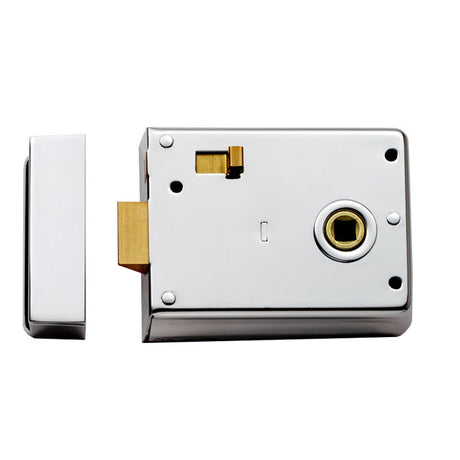 High quality image of Eurospec - Traditional Rim Latch - Polished Chrome | Sku. rle8043pc | Trade Door Handles.