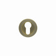 High quality image of the Rosso Maniglie - Euro Profile Escutcheon 50mm dia - Antique Brass | Sku. rm001ab | available to order from Trade Door Handles.