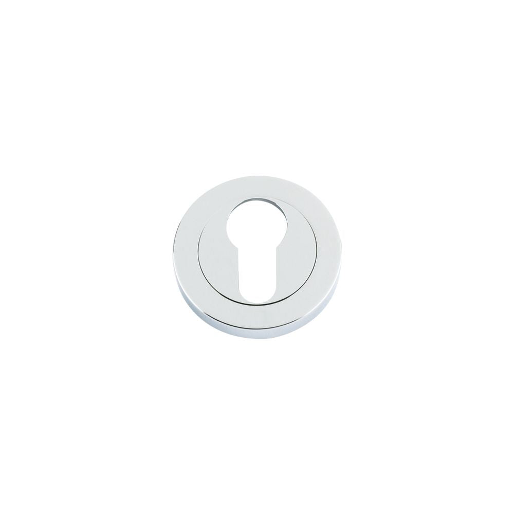 High quality image of the Rosso Maniglie - Euro Profile Escutcheon 50mm dia - Polished Chrome | Sku. rm001cp | available to order from Trade Door Handles.