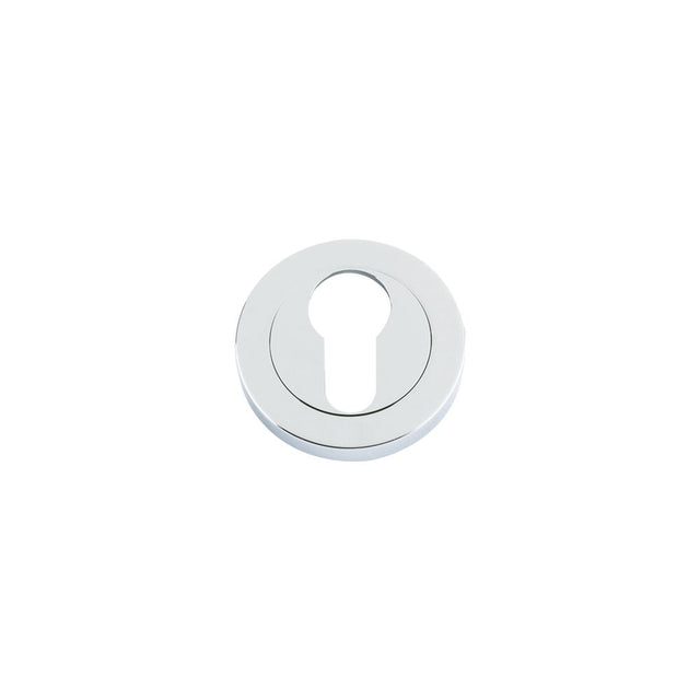 High quality image of the Rosso Maniglie - Euro Profile Escutcheon 50mm dia - Polished Chrome | Sku. rm001cp | available to order from Trade Door Handles.