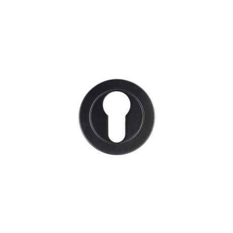 High quality image of the Rosso Maniglie - Euro Profile Escutcheon 50mm dia - Powder Coat Black | Sku. rm001pcb | available to order from Trade Door Handles.