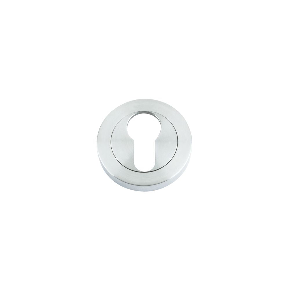 High quality image of the Rosso Maniglie - Euro Profile Escutcheon 50mm dia - Satin Chrome | Sku. rm001sc | available to order from Trade Door Handles.