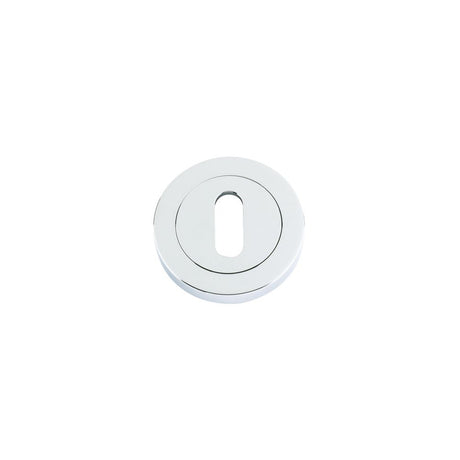 High quality image of the Rosso Maniglie - Standard Profile Escutcheon 50mm dia - Polished Chrome | Sku. rm002cp | available to order from Trade Door Handles.