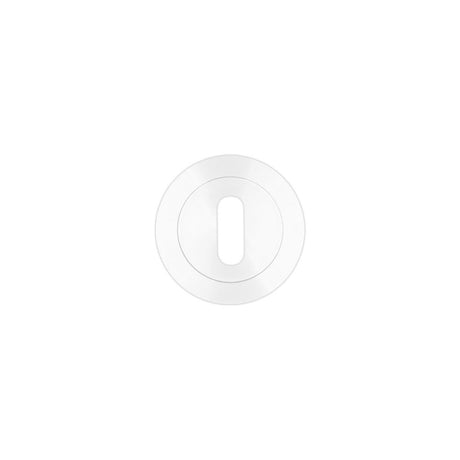 High quality image of the Rosso Maniglie - Standard Profile Escutcheon 50mm dia - Powder Coated White | Sku. rm002pcw | available to order from Trade Door Handles.