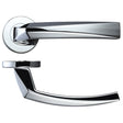 High quality image of the Rosso Maniglie - Hydra Lever on Round Rose - Polished Chrome | Sku. rm010cp | available to order from Trade Door Handles.