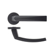 High quality image of the Rosso Maniglie - Hydra - Rosso Maniglie Lever On Screw On Rose Oscuro Matt Black | Sku. rm010omb | available to order from Trade Door Handles.