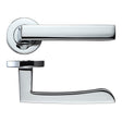 High quality image of the Rosso Maniglie - Mensa Lever on Round Rose - Polished Chrome | Sku. rm050cp | available to order from Trade Door Handles.