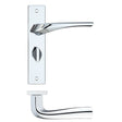 High quality image of the Rosso Maniglie - Aries Lever Bathroom (57mm c/c) On Backplate - 190x42mm - Polished Chrome | Sku. rm063cp | available to order from Trade Door Handles.