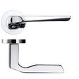 High quality image of the Rosso Maniglie - Lyra Lever on Round Rose - Polished Chrome | Sku. rm090cp | available to order from Trade Door Handles.